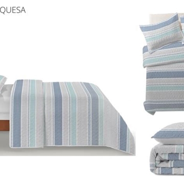 Clara Vidal Colcha Lastel Turquesa - Imagen 1