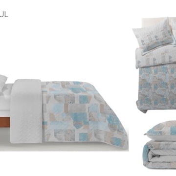 Clara Vidal Colcha Zaldar Azul - Imagen 1