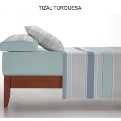 Clara Vidal Juego de cama Tizal Turquesa - Imagen 1