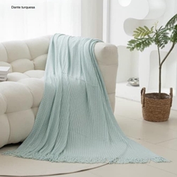 Clara Vidal Plaid Dante Turquesa - Imagen 1