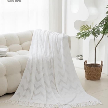 Clara Vidal Plaid Parsifal Blanco - Imagen 1